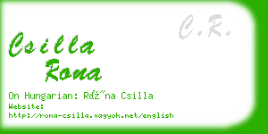 csilla rona business card